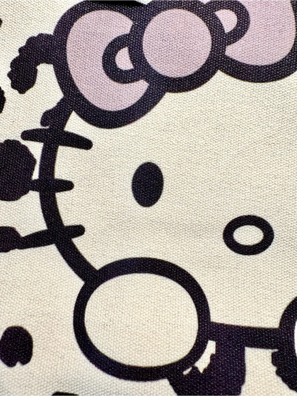 New Hello Kitty Cat Zippered Shopping Bag Purse Tote w/ Heart Charm - 14.5”